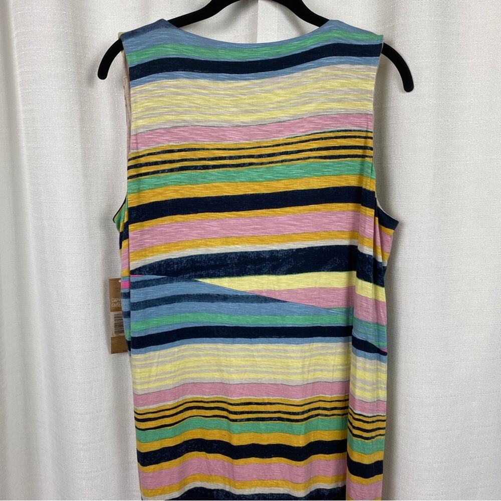 Rachel Rachel Roy April Navy Combo Striped Hem Tie Dress Sz.1X NWT - Picture 12 of 16